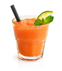 Glass of papaya smoothie