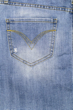 fabric texture blue jeans pocket