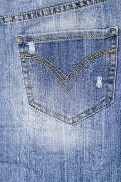 fabric texture blue jeans pocket