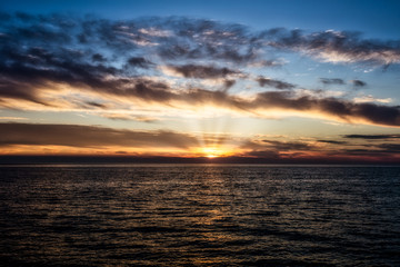 Naklejka na ściany i meble Sunset over the Adriatic Sea