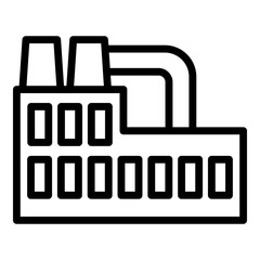 Recycling plant icon. Outline recycling plant vector icon for web design isolated on white background