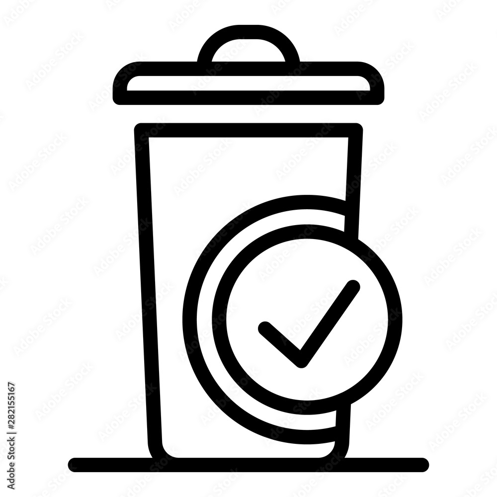 Poster Sorted trash icon. Outline sorted trash vector icon for web design isolated on white background