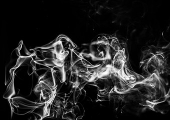 smoke on black background