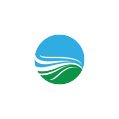 Fototapeta premium Wave symbol vector icon illustration design