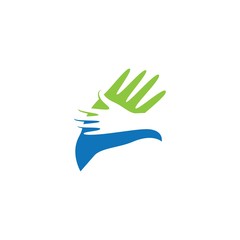 Obraz premium Hand care logo template vector icon