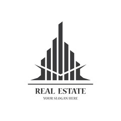 Real estate logo icon illustration