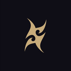 the letter S monogram in vintage style. suitable for tattoos and decoration. logo template