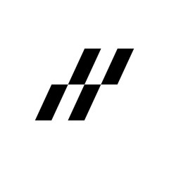 Letter PP with Up Stair logo design vector