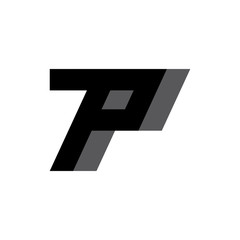 Number 7P logo design vector