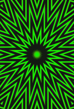 Vibrant Green Starburst Abstract Background