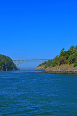 The Deception Pass Bridge near Whidbey Island, Washington