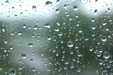 Raindrops on the glass. Close-up. Background. Texture.
