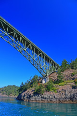 The Deception Pass Bridge near Whidbey Island, Washington