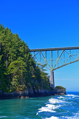 The Deception Pass Bridge near Whidbey Island, Washington