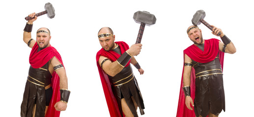 Gladiator isolated on white background