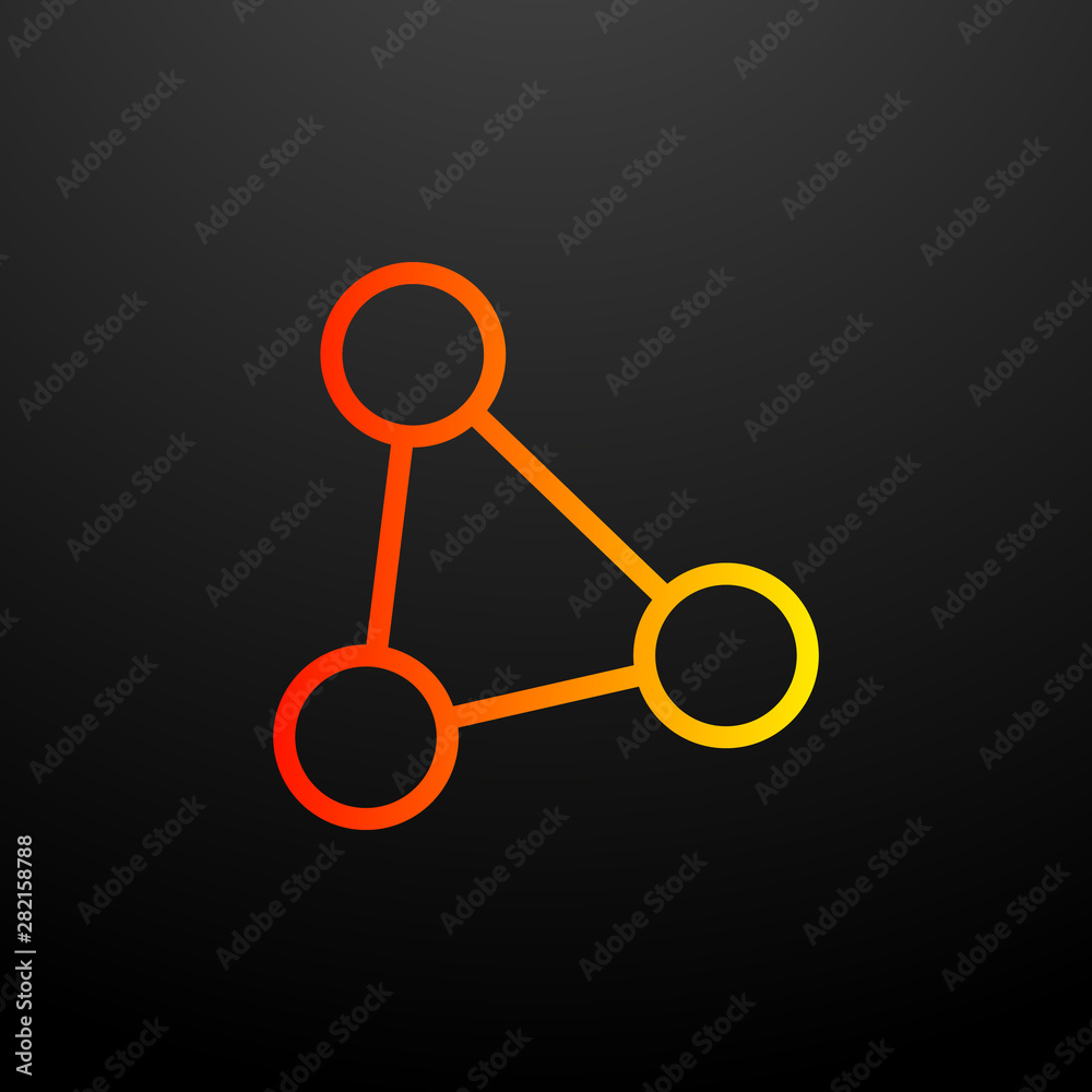 Aufkleber connected points nolan icon. elements of science set. simple icon for websites, web design, mobile a