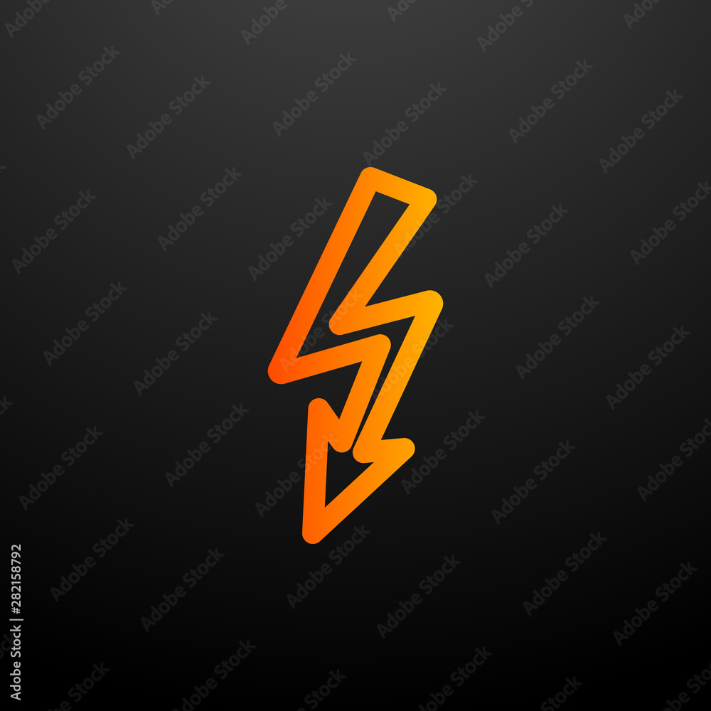 Poster lightning nolan icon. elements of science set. simple icon for websites, web design, mobile app, inf
