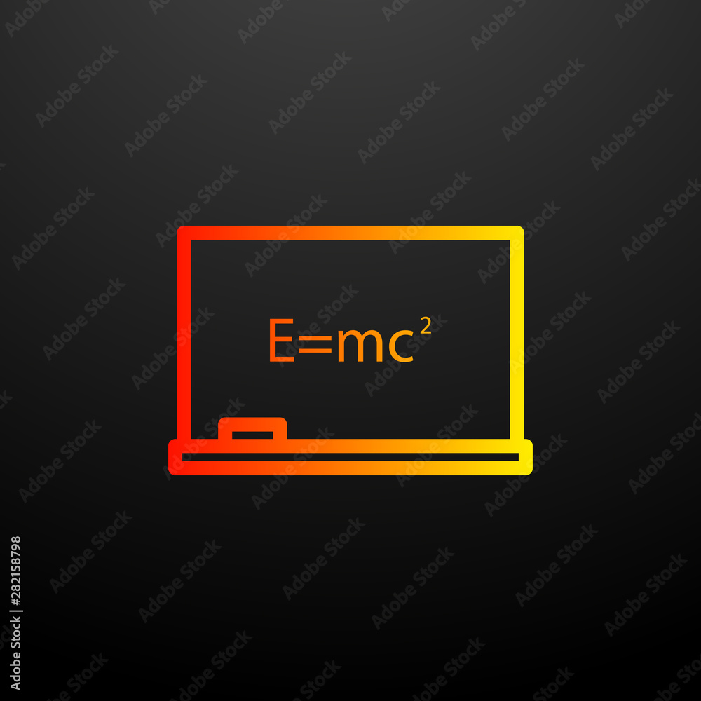 Poster board with formula nolan icon. elements of science set. simple icon for websites, web design, mobile