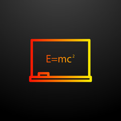 board with formula nolan icon. Elements of science set. Simple icon for websites, web design, mobile app, info graphics
