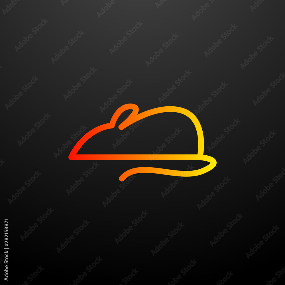 Poster experimental mouse nolan icon. elements of science set. simple icon for websites, web design, mobile