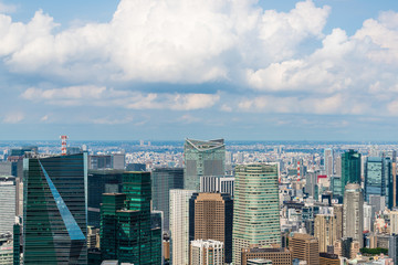 夏空の東京風景　Tokyo city skyline , Japan.