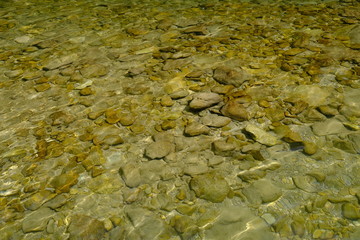 water and stones