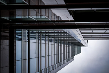 Abstract - view of modern skyscrapers and  Windowed corner of office building