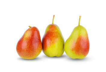 Pears red isolated on white background