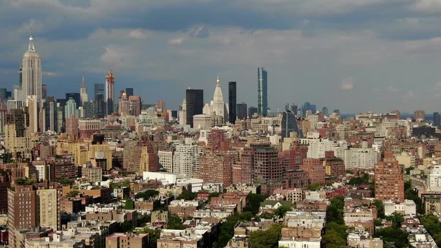 Aerial Of New York City Near The Westside Highway (2019)