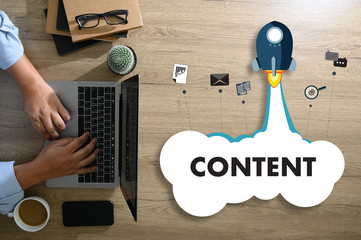 CONTENT marketing Data Blogging Media Publication Information Vision Content Concept.