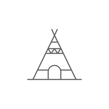 Prehistoric teepee icon. Element of prehistoric line icon