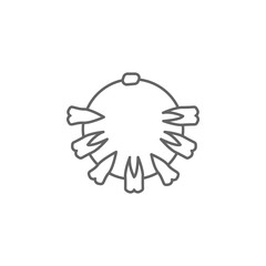Prehistoric necklace icon. Element of prehistoric line icon
