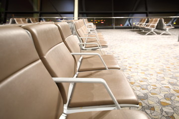 Airport chair bench interior background