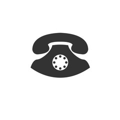 Telephone icon  icon black . sign design flat style. design. symbol. web. vector Illustrator. on white background