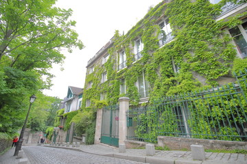 Montmartre street cityscape Paris France