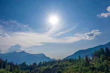Fototapeta na wymiar Amazing Switzerland from above - the mountains of the Swiss Alps