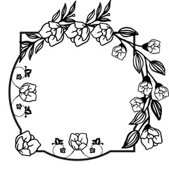 Various shape frame, abstract flower, for decoration of invitation card. Vector