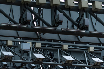 Electronic Road Pricing (ERP) or electronic toll collection in Singapore to manage traffic by way...