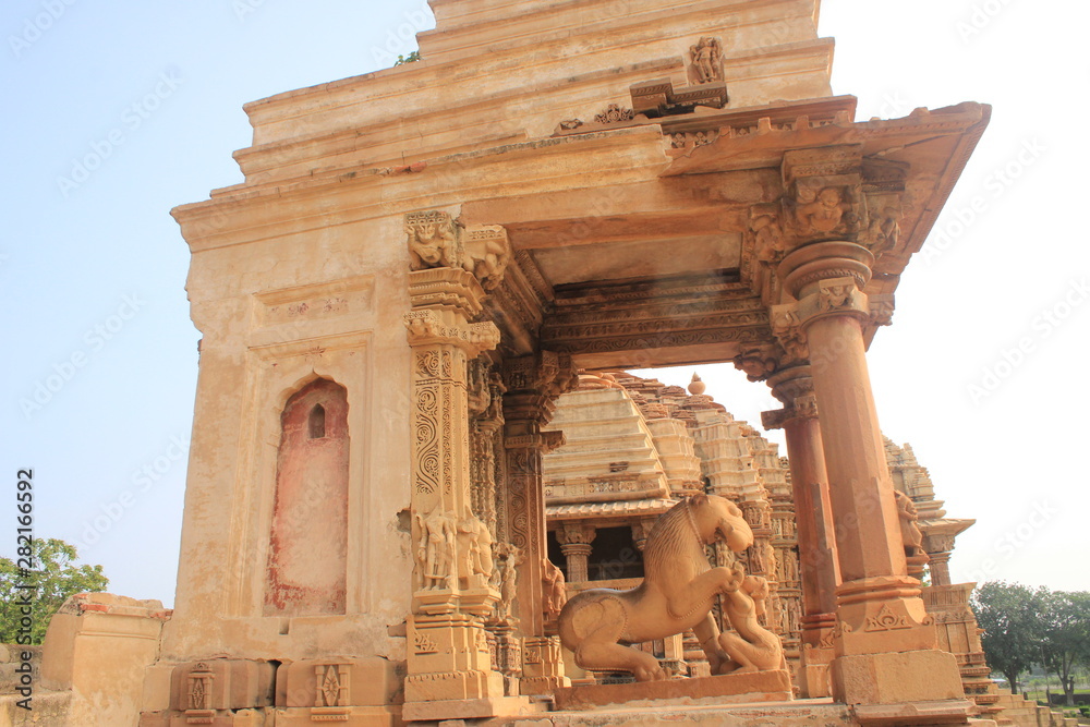 Wall mural View point of Khajuraho temple a best tourist place