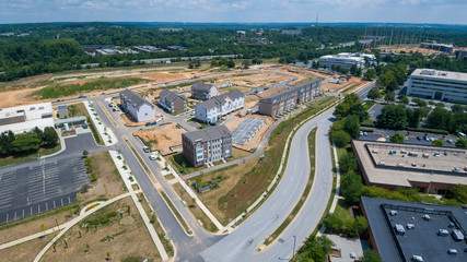 Fototapeta na wymiar Construction site in Montgomery County, Maryland