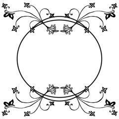 Simple wreath frame, space for your text, for ornate of card. Vector