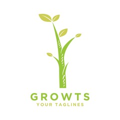 Vector logo of vegetation, modern minimalist