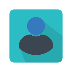 Flat color user icon vector illustration on white background