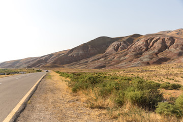 Road to the mountains. Xizi, Azerbaijan, road to the mountains