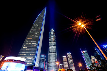 Obraz premium Motion speed effect with City Night