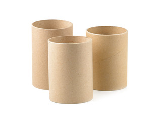 empty paper roll isolated on white background