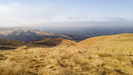 view of mountains. Overlooking San Jose California 