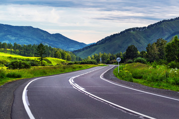 Chui tract in the mountains. Altai Republic, Russia