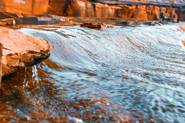 water and stones