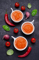 Homemade vegetable red sauce